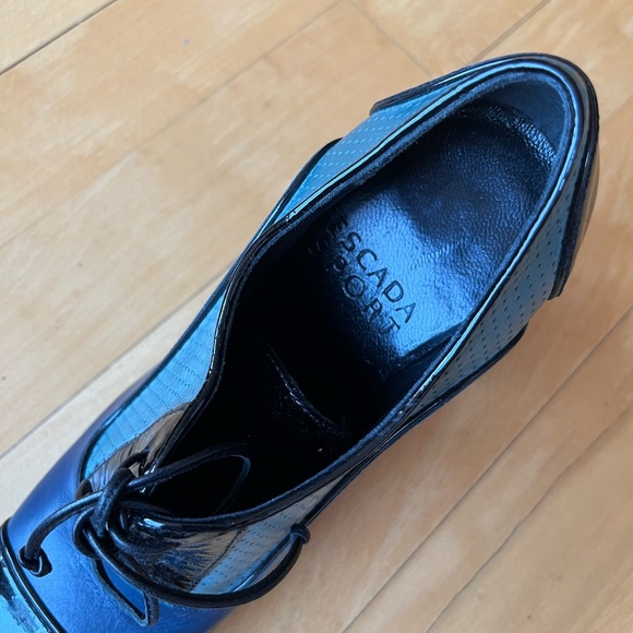 Escada Heeled Loafers - Blue/Black 36 - Picture 3 of 4